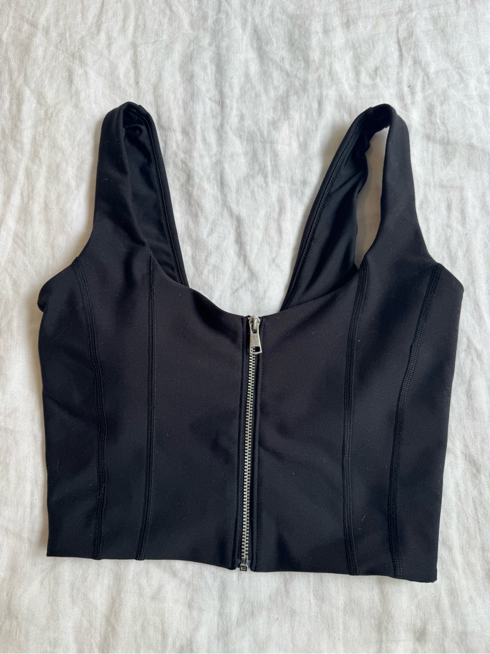 Abercrombie YPB Zip Front Cropped Tank